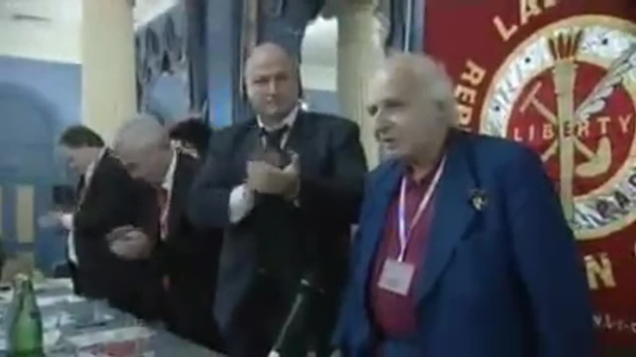 Labour conference 2005 - Stewards manhandling an elderly man who heckles Jack Straw over Iraq