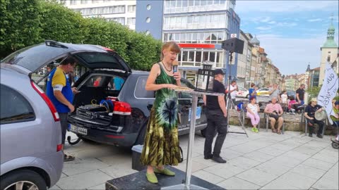 Eröffnung Edgar, Andaсht Katrin, Werbung Veit - 76. MAHNWACHE - BAUTZEN, Kornmarkt, 18 07 2022