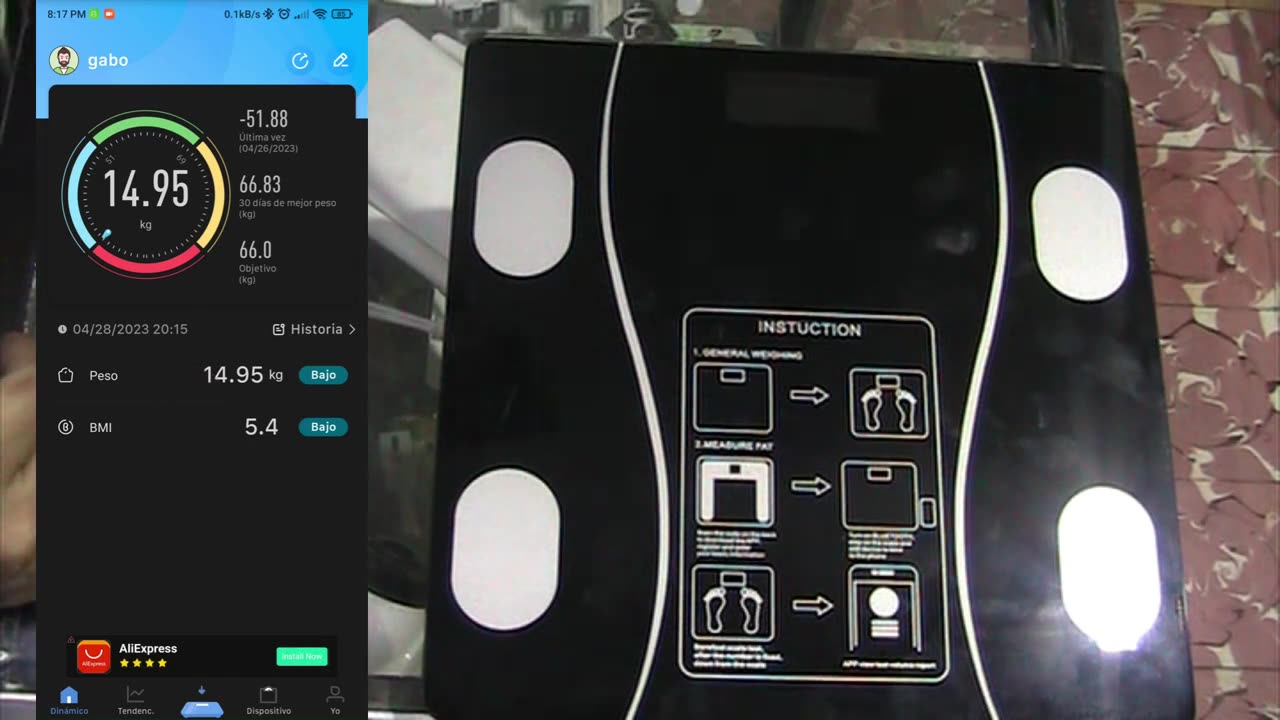 OKOK bascula inteligente bluetooth configuración paso a paso