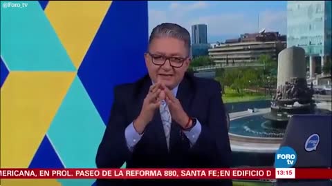 Mexican TV news broadcast interrupted by earthquake