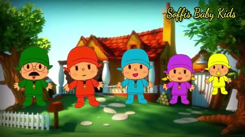 Pocoyo Finger Family Song Nursery Rhyme From HappyKids _ Familia dos dedos com Pocoyo