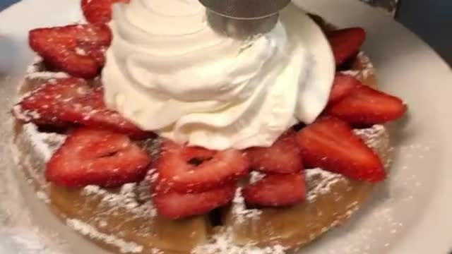 Making Strawberry Shortcake Cake