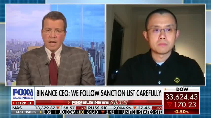 Binance follows the sanctions 'very closely': CEO