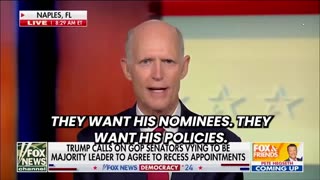 Sen Rick Scott Vows To Fast Track Trump's Nominees Through US Senate