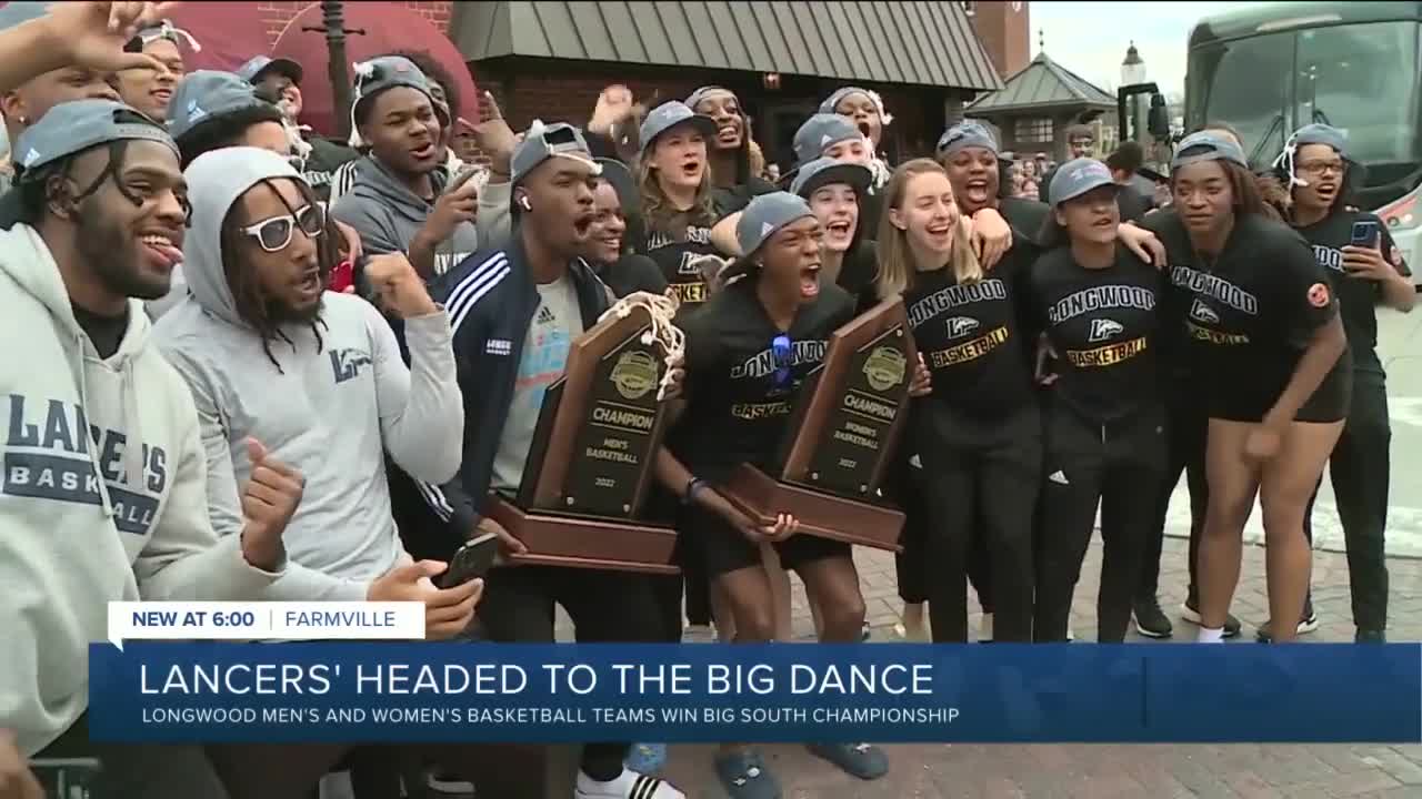 Parade held for Longwood men's, women's basketball teams after championship win