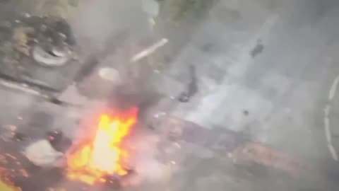 Overloaded Russian ATV Rocked by Drone Strike(Insane)