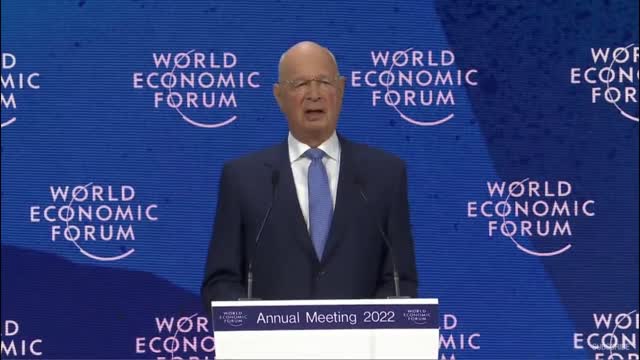 Klaus Schwab tells attendees at his WEF in Davos that "the future is being built by us"