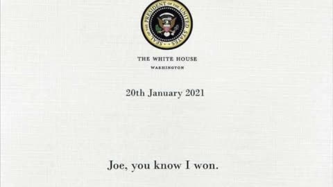 Donald Trump letter to Joe Biden