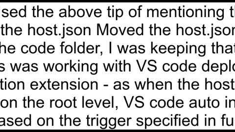 Azure functions event hub trigger binding registration failing when deploying code from storage acc