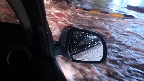 Rain Road Saudi Arabia