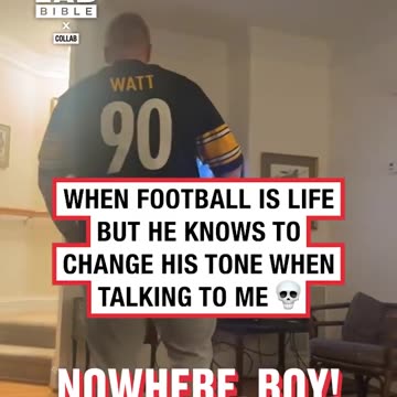 Man's tone changes from watching football to speaking to 😂