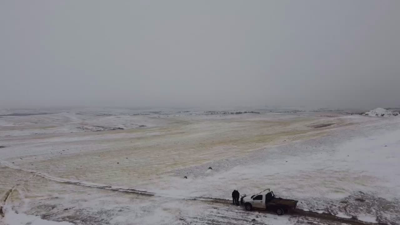 Drone flying over western Nebraska