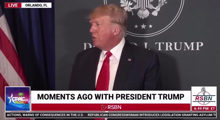 President Trump just took questions from the media before taking the stage at CPAC.