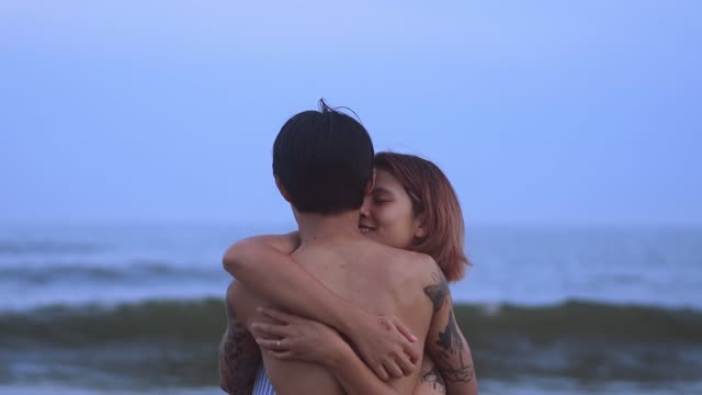 Sea Beach Couple Hug video