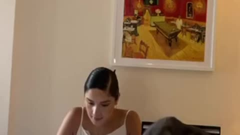 Cat is just as cute as her mom