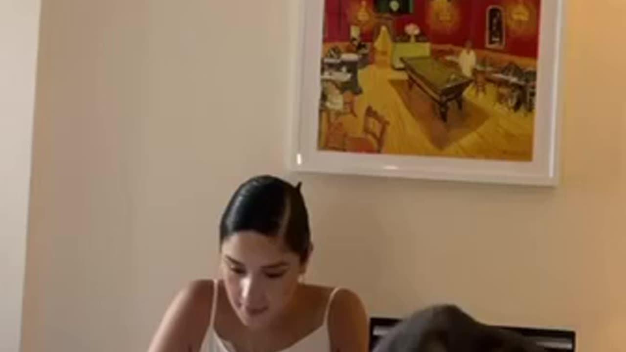 Cat is just as cute as her mom
