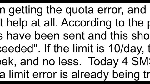 Firebase Authentication SMS Quota exceeded for this project