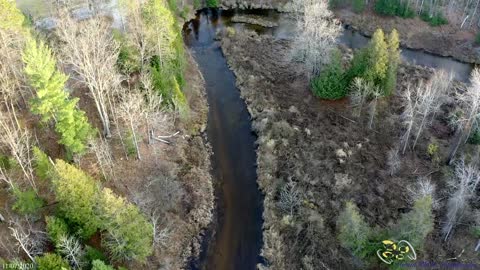 Aerial views of some northern Michigan towns