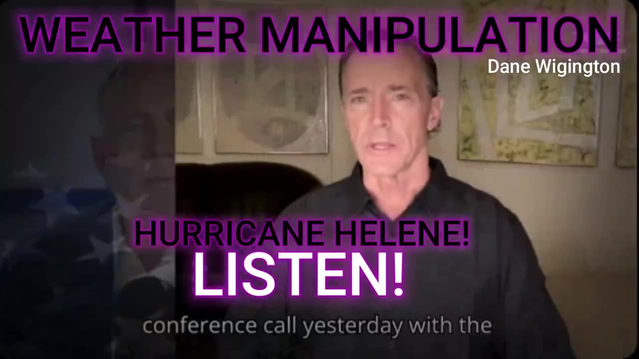 Elected Officials In South Carolina Confirm Hurricane Helene Was A Generated Weather Bomb....