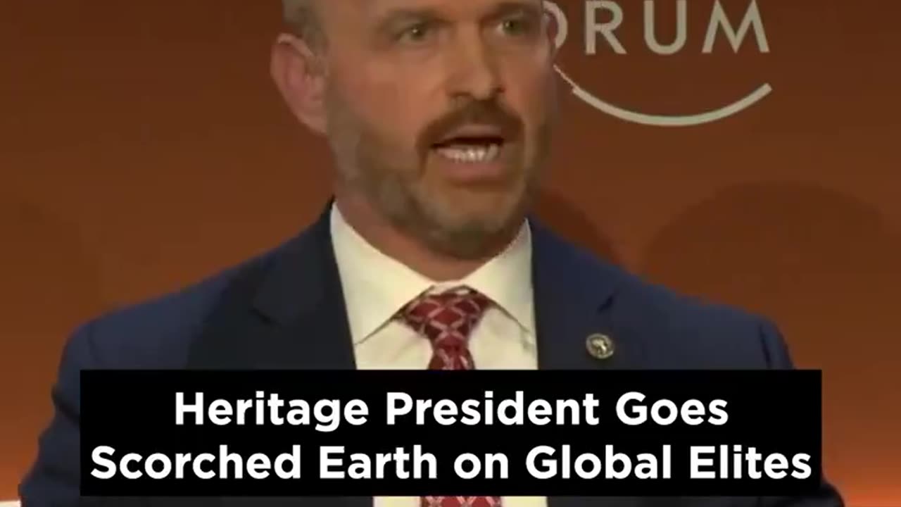 He gets it Heritage President at WEF Davos 2024