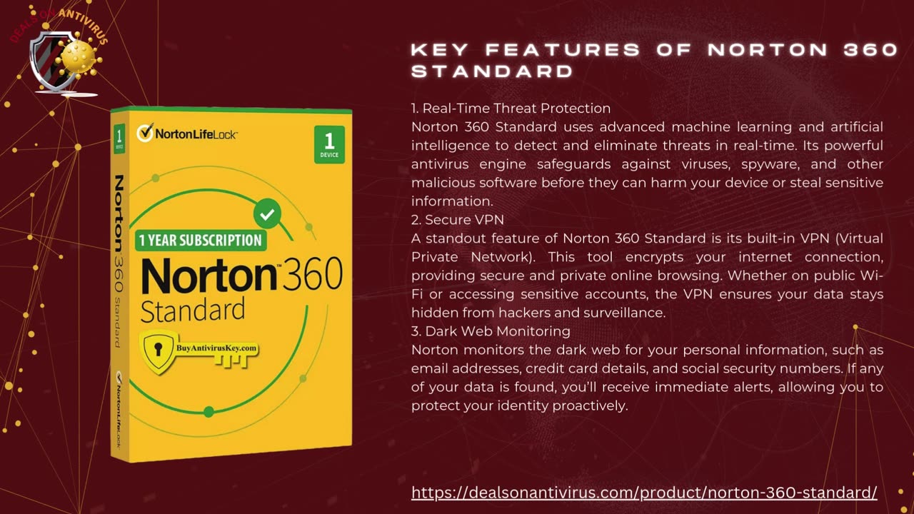 Norton 360 Standard Powerful Antivirus Protection