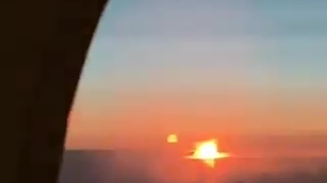 local sun recorded by passenger on a plane