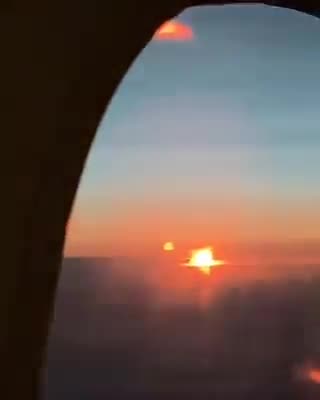 local sun recorded by passenger on a plane