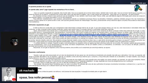 TP DA ROÇA - ZpvEpWtMMMc - Bate Papo sobre termodinâmica