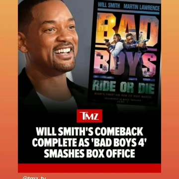 Will Smith makes a big come back along with friend Martin Lawrence on bad boys 7/2/24