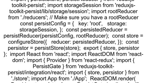 Redux toolkit persisting data in session storage