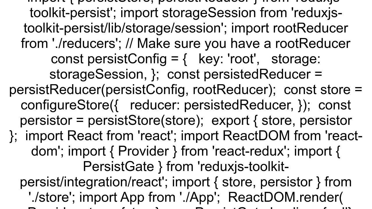 Redux toolkit persisting data in session storage