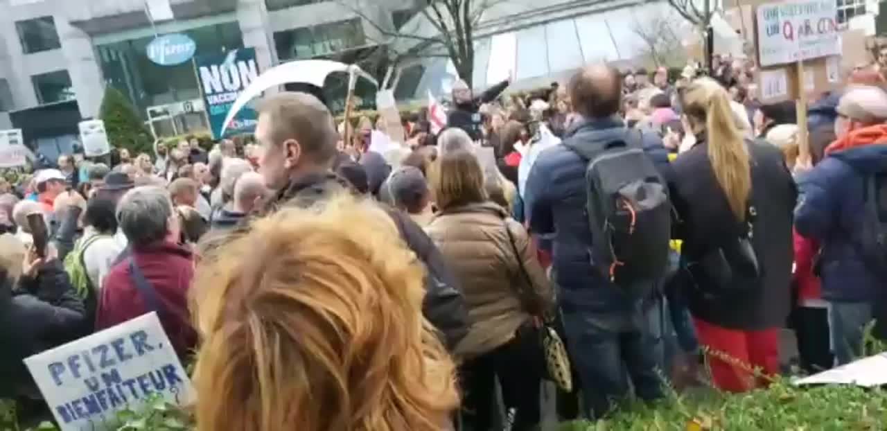 Manifestação ocorrida no dia 16 de Outubro em Ixelles, Bruxelas, na Bélgica