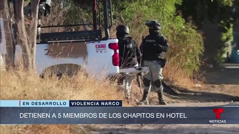 Cinco integrantes de 'Los Chapitos' son capturados en un hotel de Sinaloa