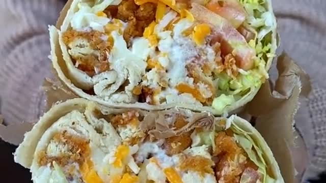 Chicken Zinger Wrap with that spicy garlic sauce