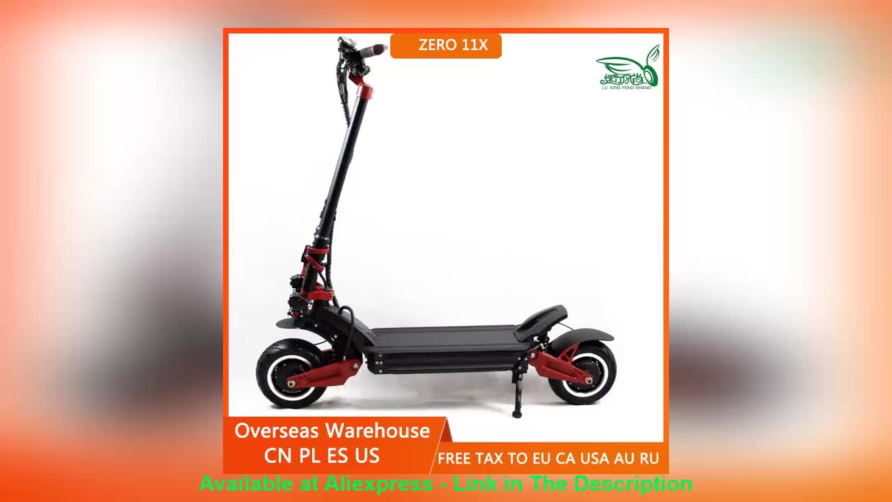 ☀️ 2021 Newest ZERO 11X Inch Dual Motor Electric Scooter 84V 1600Wx2 Motor Offroad E-scooter 110km/h