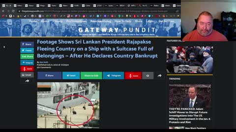 Sri Lankan president flees country on ship