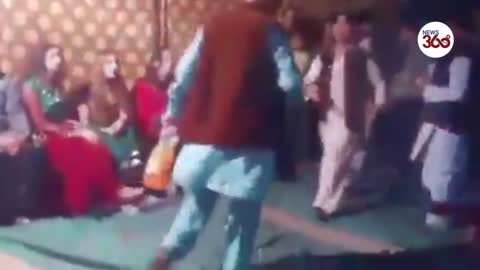 Pakistani girl gets kicked while dancing .