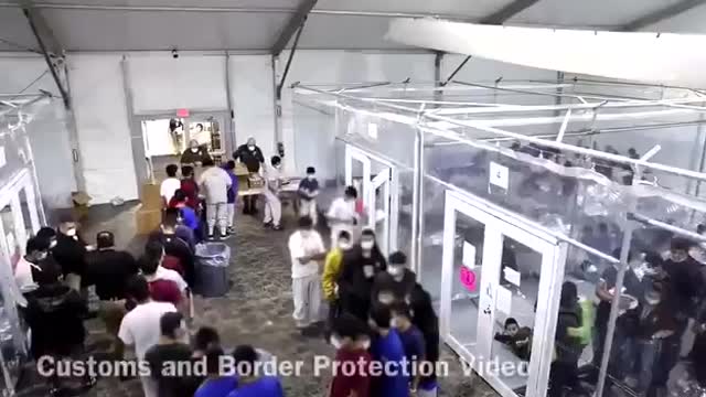 Leaked footage of migrant camp