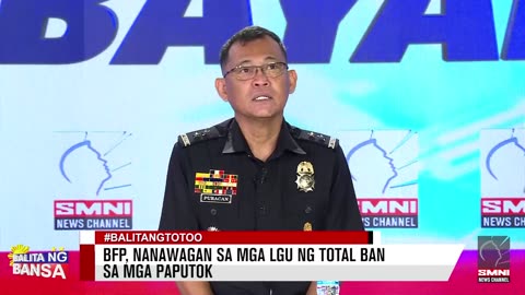 BFP, nanawagan sa mga LGU ng total ban sa mga paputok