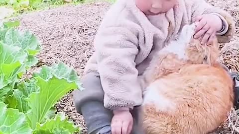 adorable baby making a lot of laugh