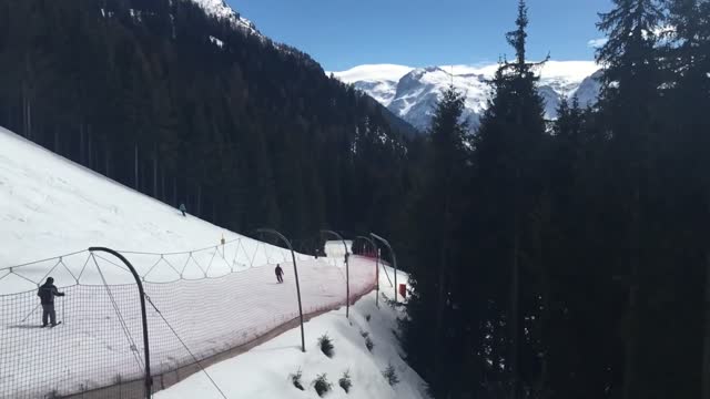 Aerial Ski Slope - Free Stock Video Footage - Coverr