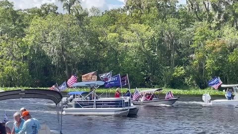 Trump supporters hold MAGA boat parade on the St. John’s River in Central Florida