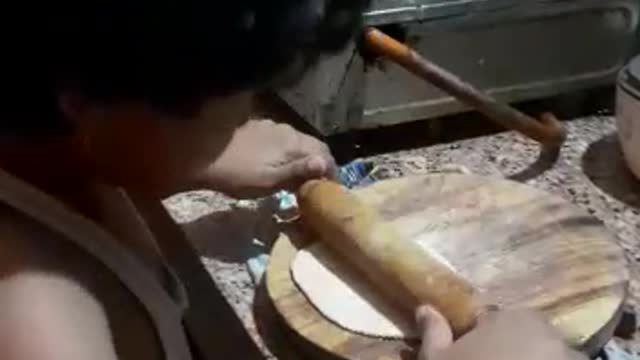 Little Girl Baking Bread