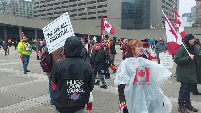 Toronto FREEDOM rally March 19 Nathan Phillips Square