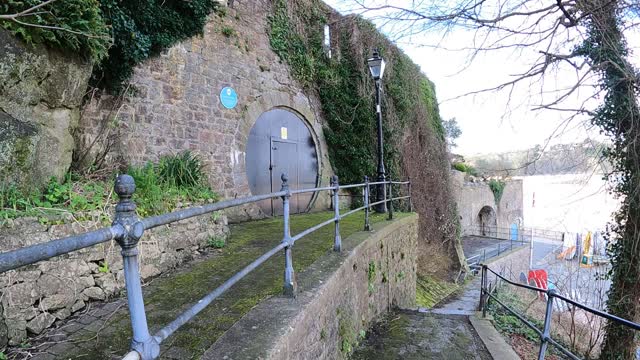 Walking down to Tenby harbour. Wales. Timewarp GoPro