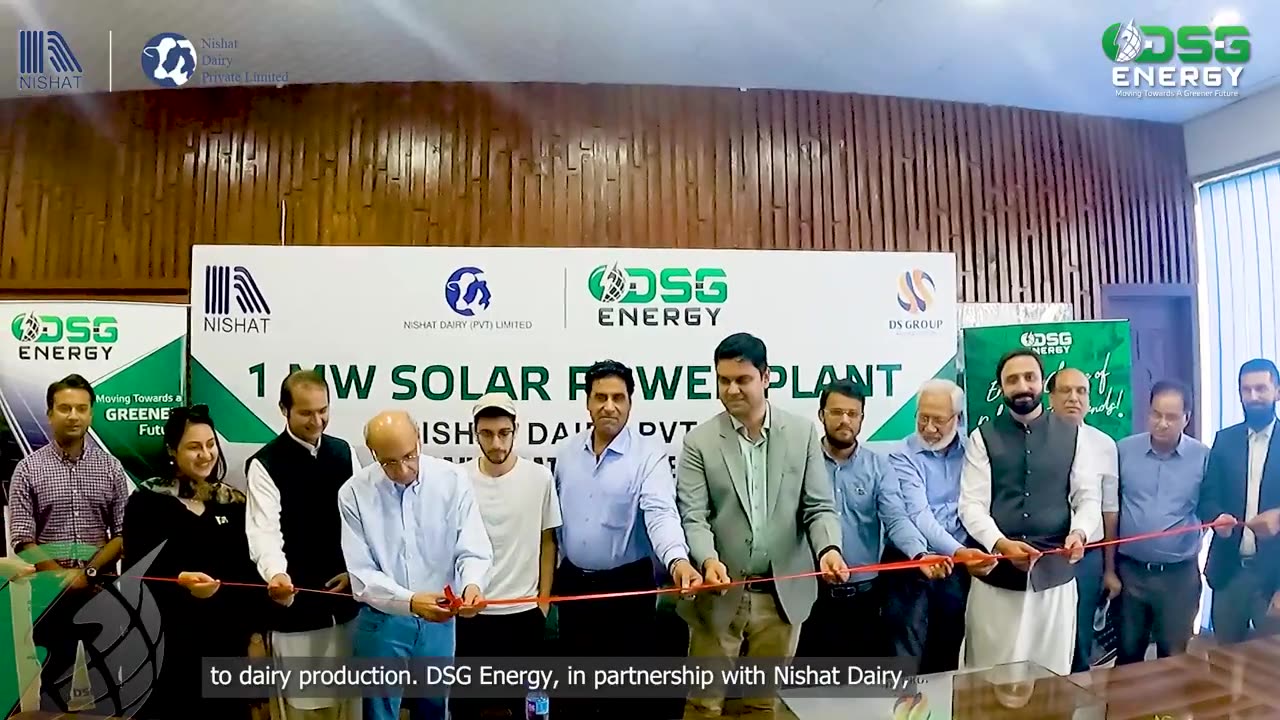 1 MW Solar Power Plant installed at Nishat Dairy