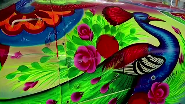 Pakistan's famous truck art takes to the air