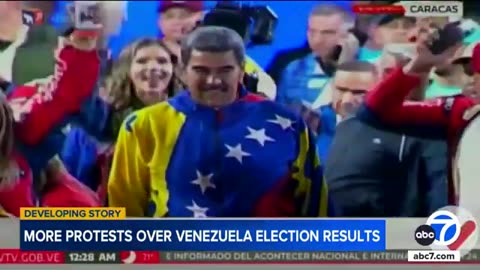 Thousands protest across Venezuela after Nicolás Maduro declared winner | ABC 7