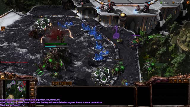 starcraft2 zerg v terran on waterfall again and barely won..