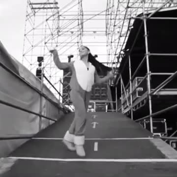 Ariana Grande being happy